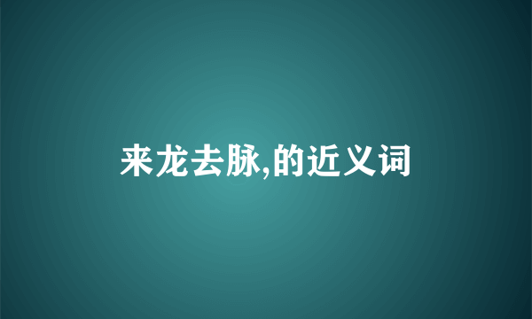 来龙去脉,的近义词
