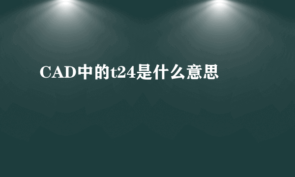 CAD中的t24是什么意思