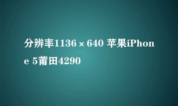分辨率1136×640 苹果iPhone 5莆田4290