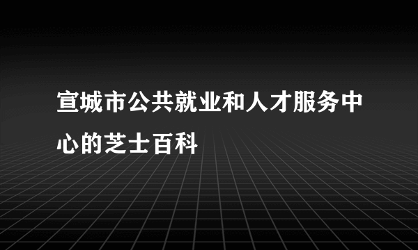 宣城市公共就业和人才服务中心的芝士百科
