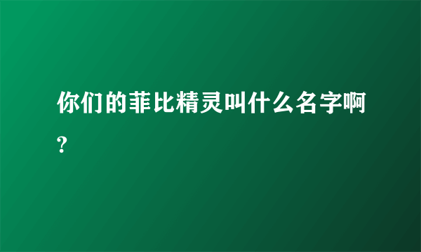 你们的菲比精灵叫什么名字啊?
