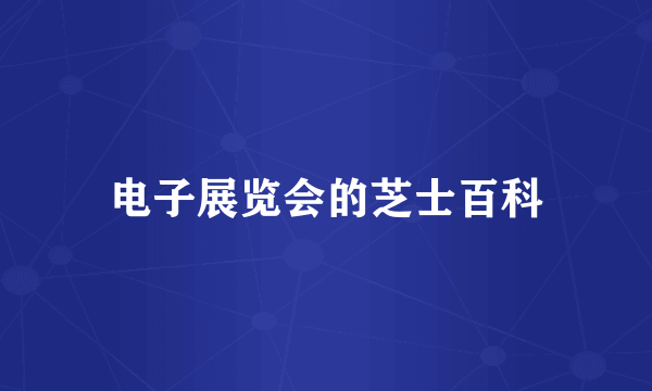 电子展览会的芝士百科