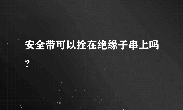 安全带可以拴在绝缘子串上吗？