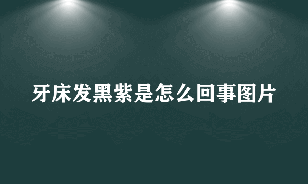 牙床发黑紫是怎么回事图片