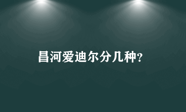 昌河爱迪尔分几种？