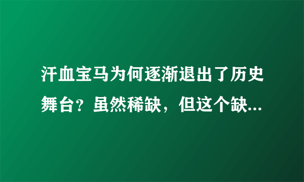 汗血宝马为何逐渐退出了历史舞台？虽然稀缺，但这个缺点是硬伤