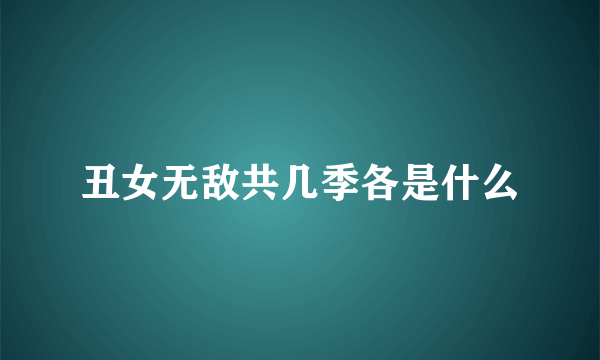丑女无敌共几季各是什么