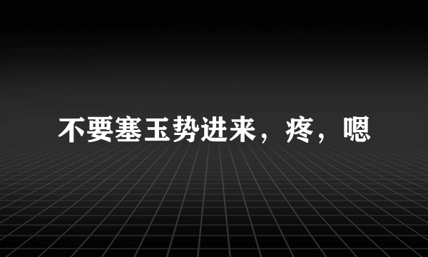 不要塞玉势进来，疼，嗯