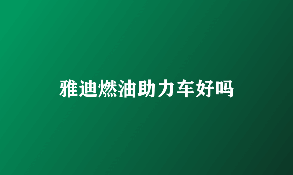 雅迪燃油助力车好吗