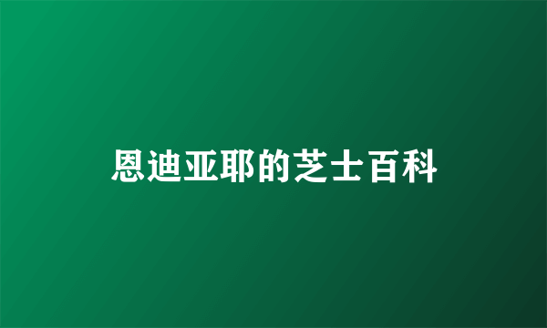 恩迪亚耶的芝士百科