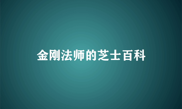 金刚法师的芝士百科