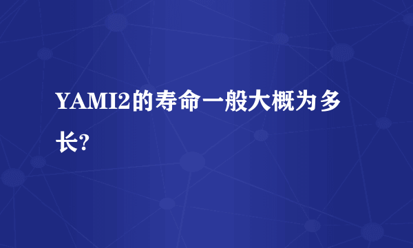 YAMI2的寿命一般大概为多长?
