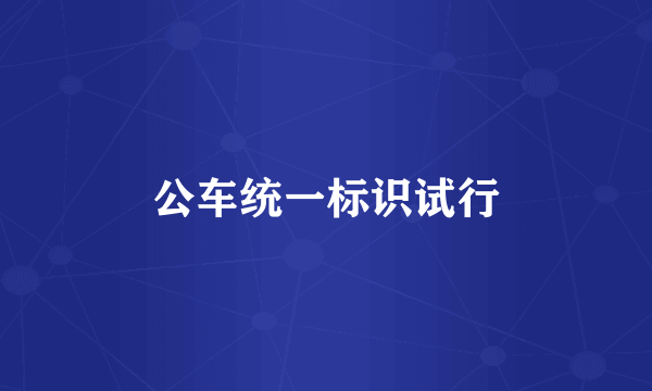 公车统一标识试行