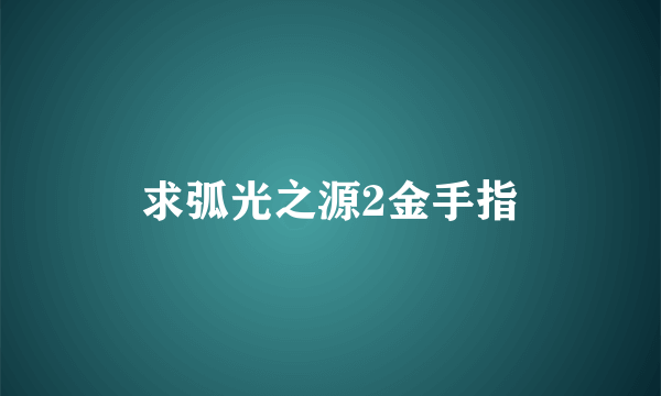 求弧光之源2金手指