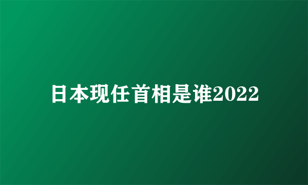 日本现任首相是谁2022