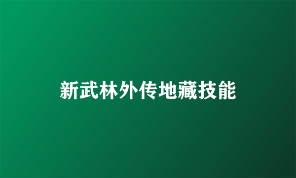 新武林外传地藏技能