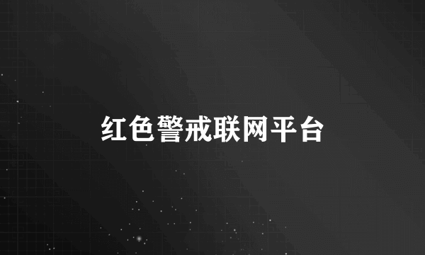 红色警戒联网平台