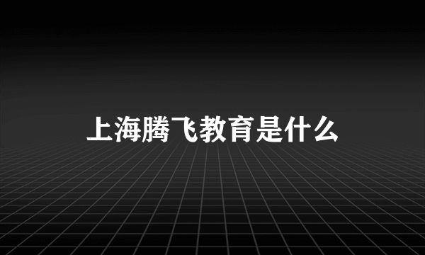 上海腾飞教育是什么