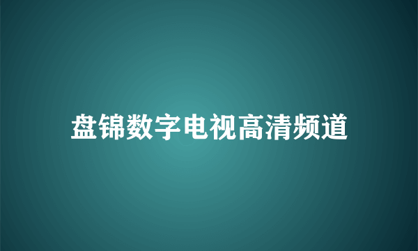 盘锦数字电视高清频道