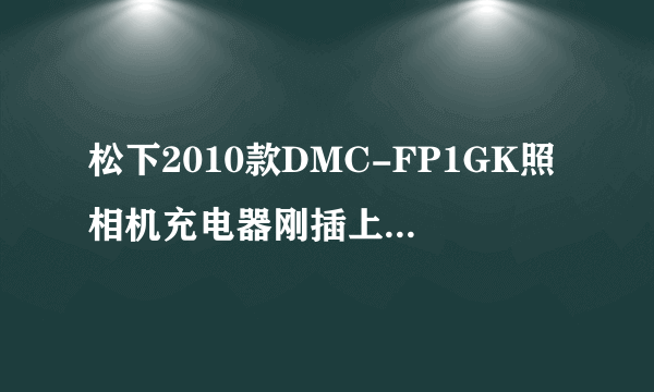 松下2010款DMC-FP1GK照相机充电器刚插上亮了一下是怎么回事？