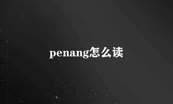 penang怎么读