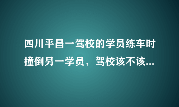 四川平昌一驾校的学员练车时撞倒另一学员，驾校该不该承担这件事的责任？