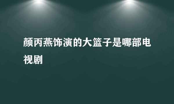 颜丙燕饰演的大篮子是哪部电视剧