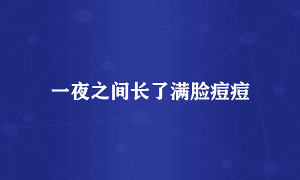 一夜之间长了满脸痘痘