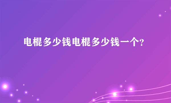 电棍多少钱电棍多少钱一个？