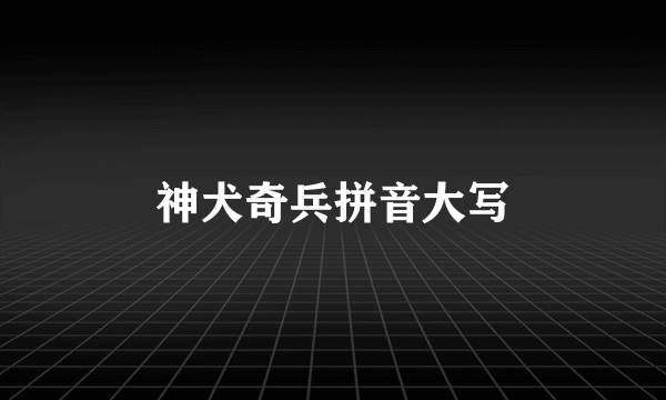 神犬奇兵拼音大写