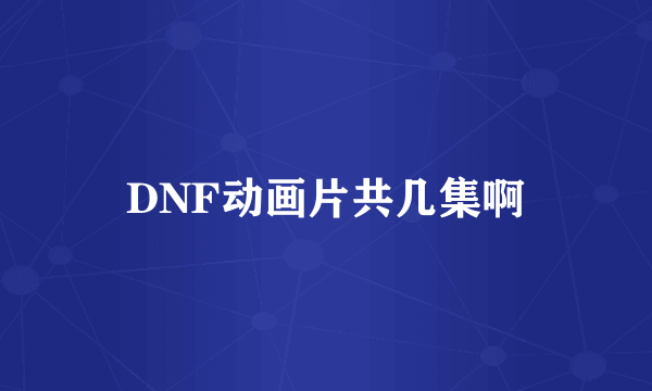 DNF动画片共几集啊