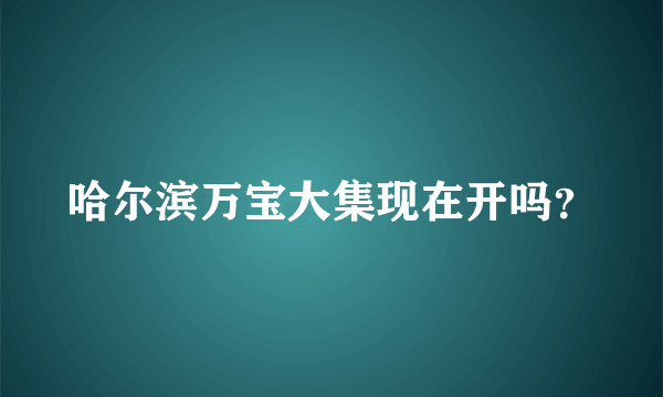 哈尔滨万宝大集现在开吗？