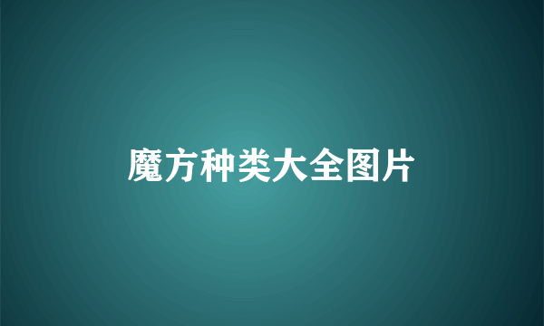 魔方种类大全图片