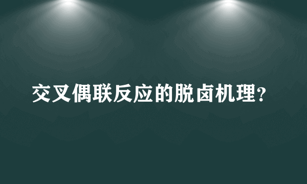 交叉偶联反应的脱卤机理？