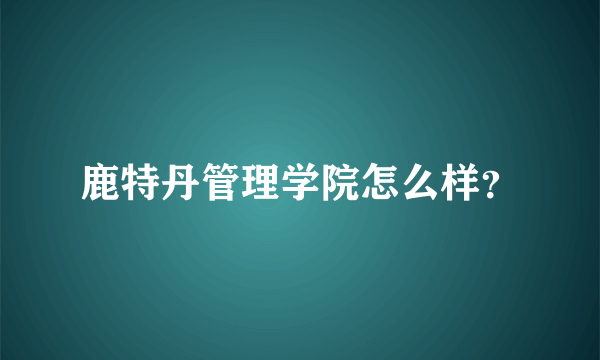 鹿特丹管理学院怎么样？