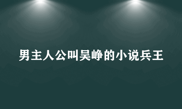 男主人公叫吴峥的小说兵王