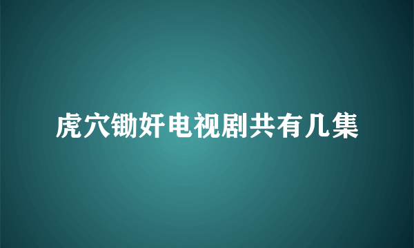 虎穴锄奸电视剧共有几集