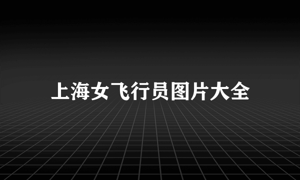 上海女飞行员图片大全