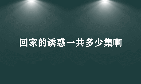 回家的诱惑一共多少集啊