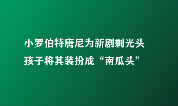 小罗伯特唐尼为新剧剃光头 孩子将其装扮成“南瓜头”