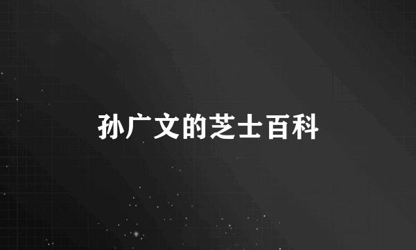 孙广文的芝士百科
