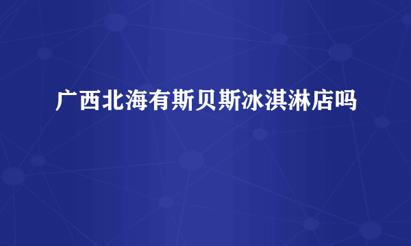 广西北海有斯贝斯冰淇淋店吗