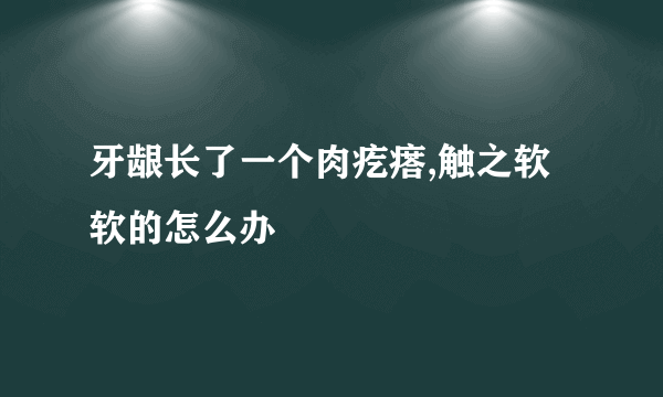 牙龈长了一个肉疙瘩,触之软软的怎么办
