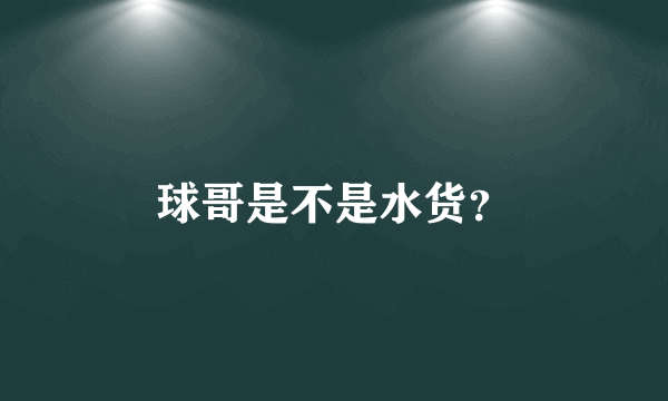 球哥是不是水货？