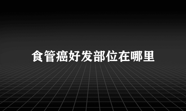 食管癌好发部位在哪里