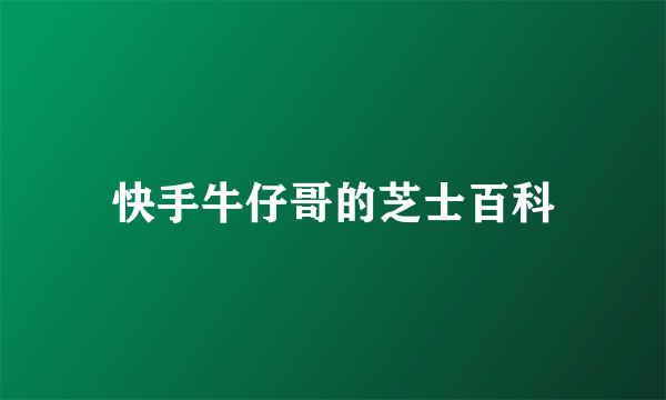快手牛仔哥的芝士百科