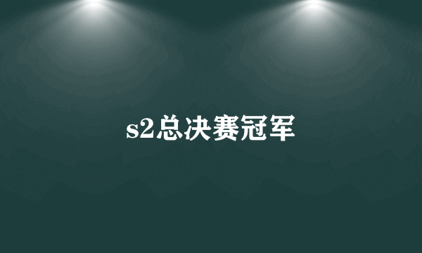 s2总决赛冠军