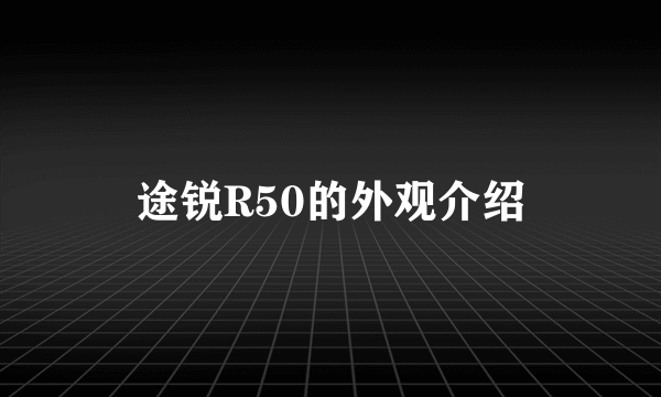 途锐R50的外观介绍