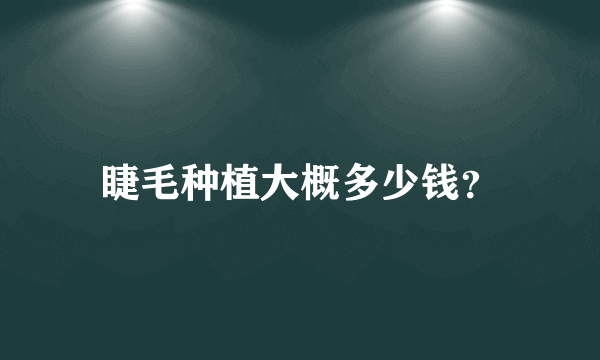 睫毛种植大概多少钱？