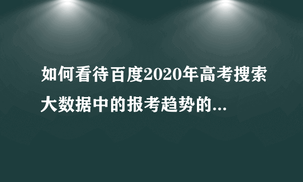 如何看待百度2020年高考搜索大数据中的报考趋势的热搜专业榜？